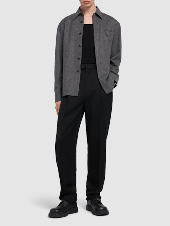 Luisaviaroma Camicia In Flanella Di Lana Leggera