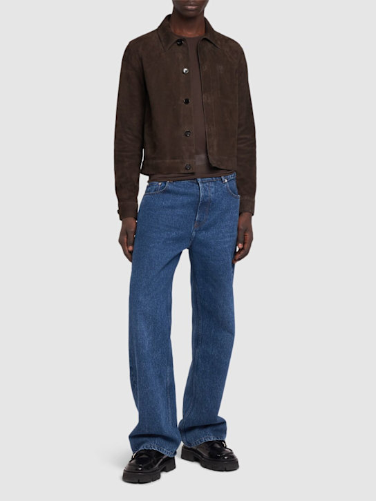 Luisaviaroma Camicia In Pelle Con Bottoni