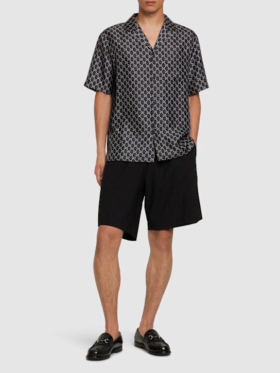 Luisaviaroma Camicia In Seta Stampa GG