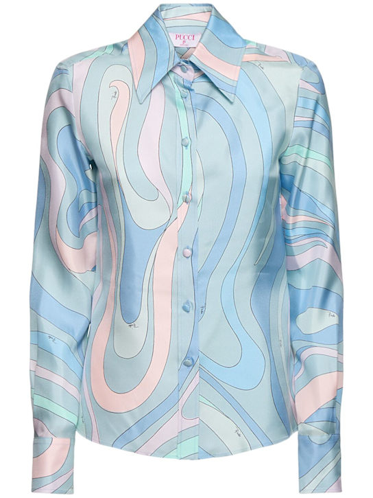 Luisaviaroma Camicia in twill di seta stampato