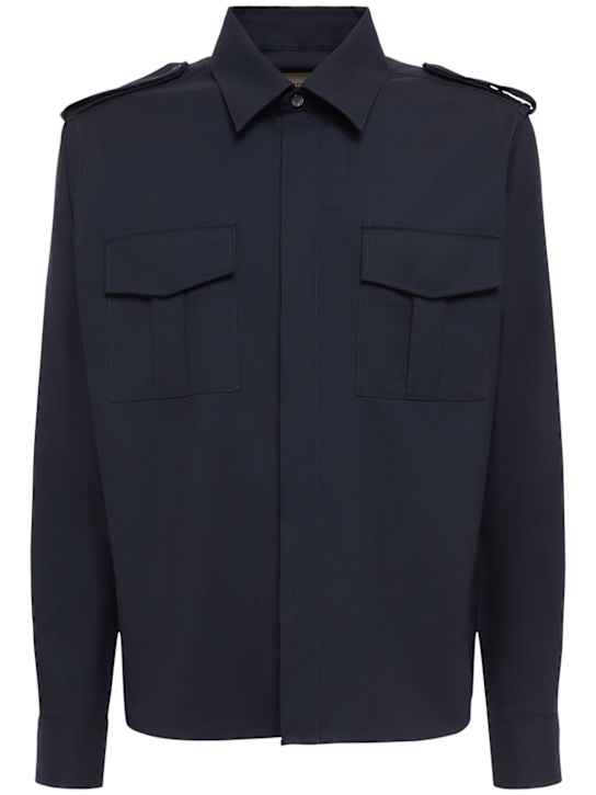 Luisaviaroma Camicia military in tela di lana