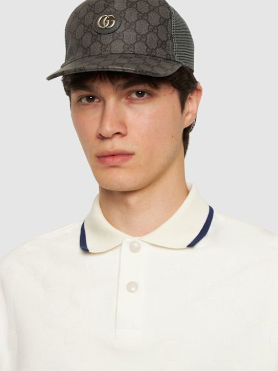 Luisaviaroma Cappello Baseball In Misto Cotone GG
