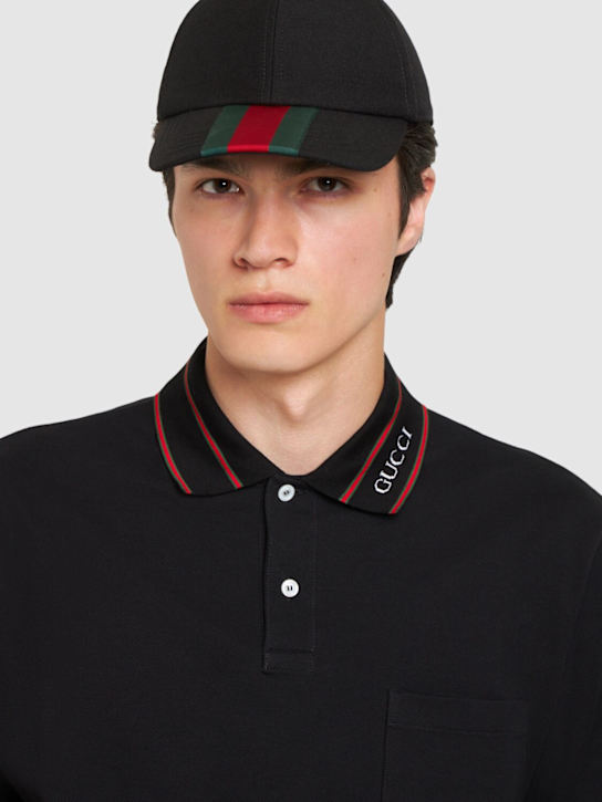Luisaviaroma Cappello Baseball In Tela Con Web