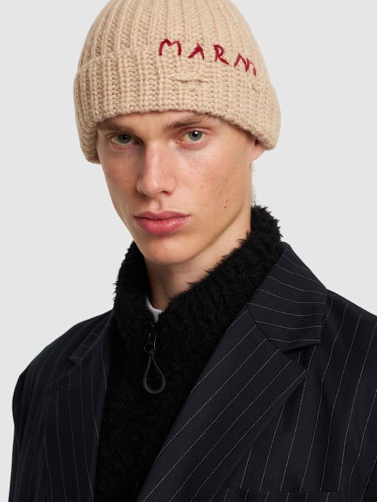 Luisaviaroma Cappello Beanie In Lana Con Logo