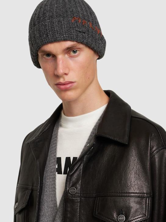 Luisaviaroma Cappello Beanie In Lana Con Logo