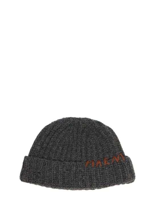 Luisaviaroma Cappello beanie in lana con logo