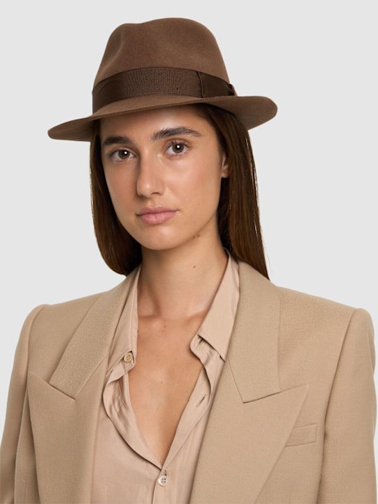 Luisaviaroma Cappello Fedora In Feltro Pettinato