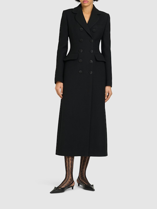 Luisaviaroma Cappotto Doppiopetto In Crepe