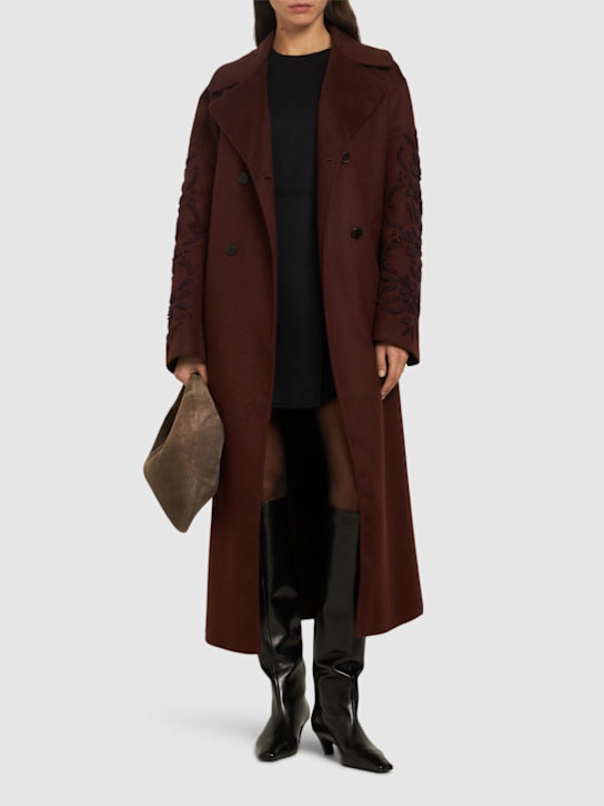 Luisaviaroma Cappotto Doppiopetto Lungo In Lana