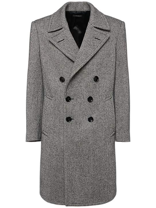 Luisaviaroma Cappotto doppiopetto Mouliné in twill