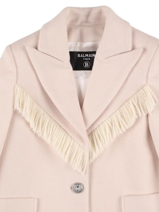 Luisaviaroma Cappotto In Misto Lana / Frange