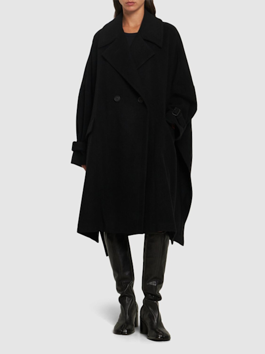 Luisaviaroma Cappotto In Misto Lana Melton