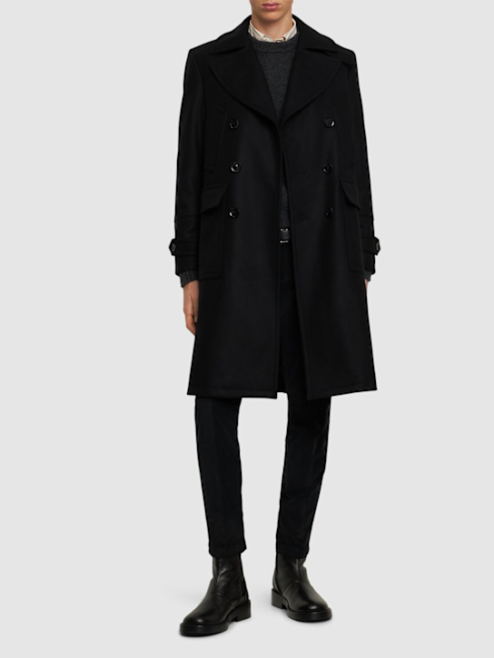 Luisaviaroma Cappotto In Misto Lana Milford