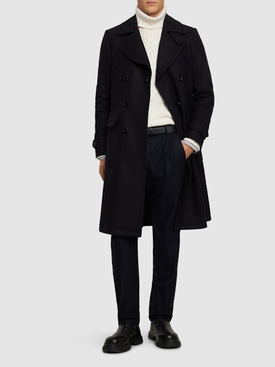 Luisaviaroma Cappotto In Misto Lana Milford