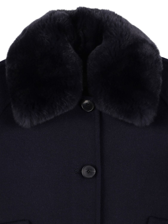 Luisaviaroma Cappotto In Misto Lana / Pelliccia