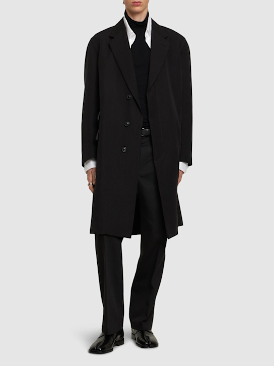 Luisaviaroma Cappotto In Tela Di Lana E Seta