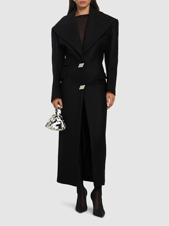 Luisaviaroma Cappotto Lungo In Lana Con Bottoni
