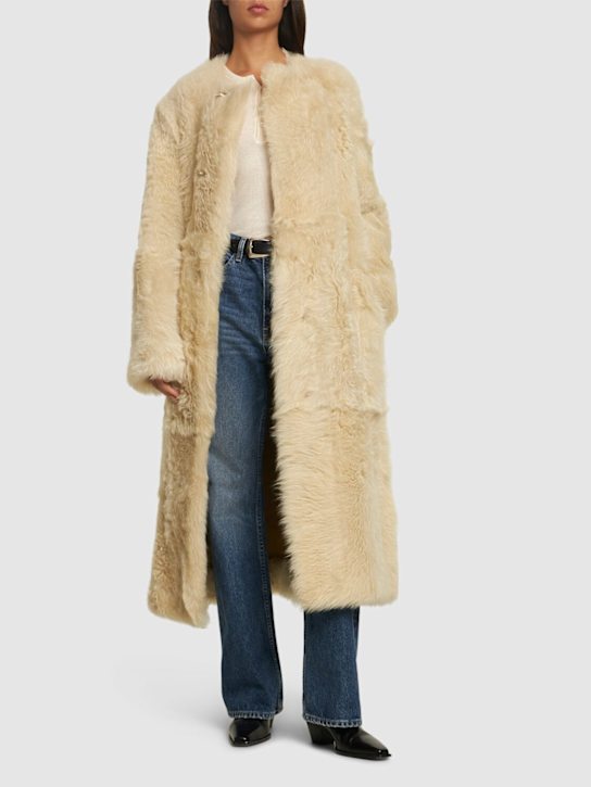 Luisaviaroma Cappotto Lungo In Shearling Morbido