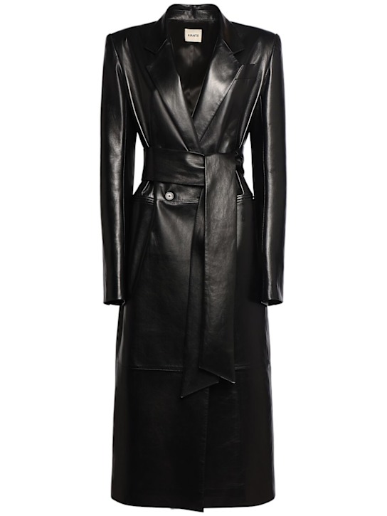 Luisaviaroma Cappotto lungo Lolo in pelle