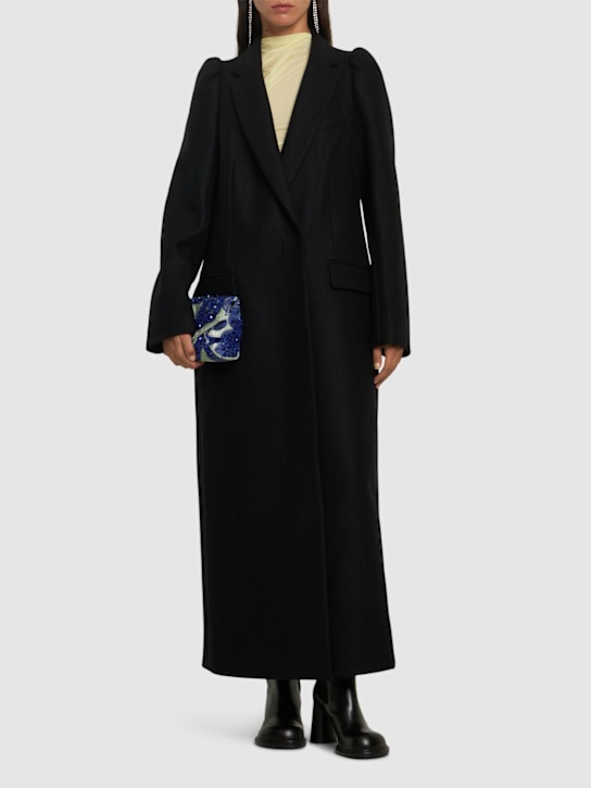 Luisaviaroma Cappotto Lungo Ree In Misto Lana