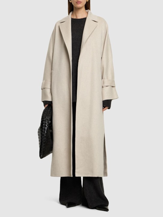 Luisaviaroma Cappotto Midi In Cashmere Con Cintura
