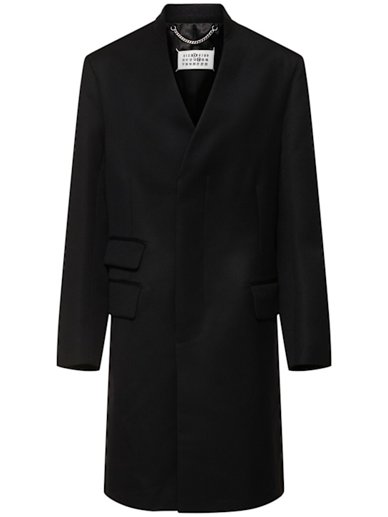 Luisaviaroma Cappotto midi in lana senza colletto