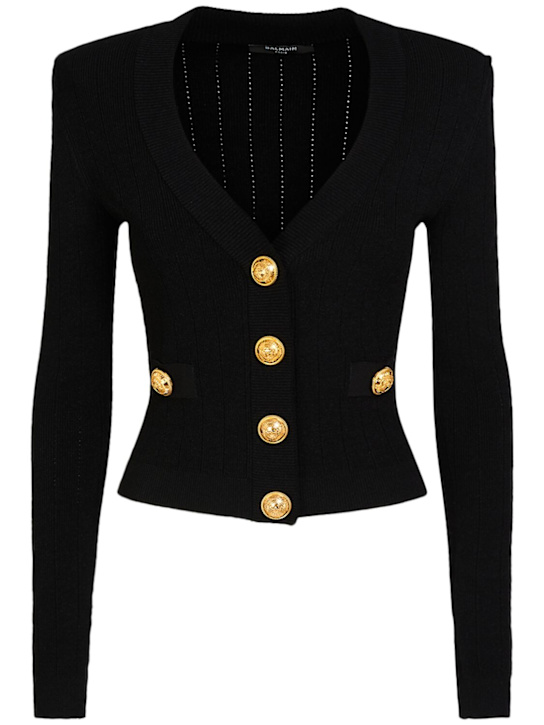 Luisaviaroma Cardigan cropped in maglia di viscosa