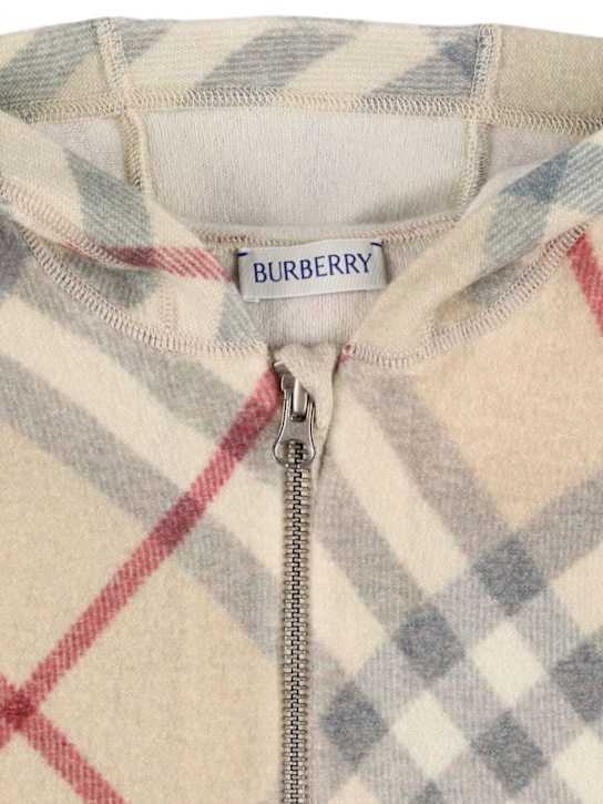 Luisaviaroma Cardigan In Lana Check Con Zip