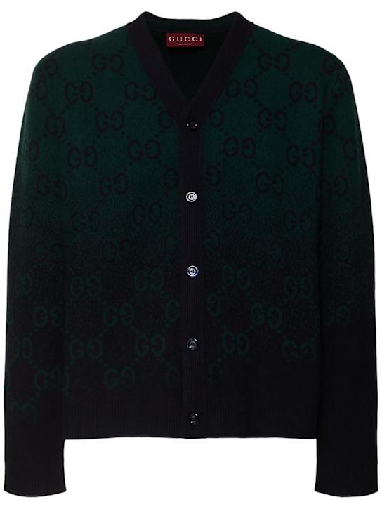 Luisaviaroma Cardigan in lana GG a intarsio