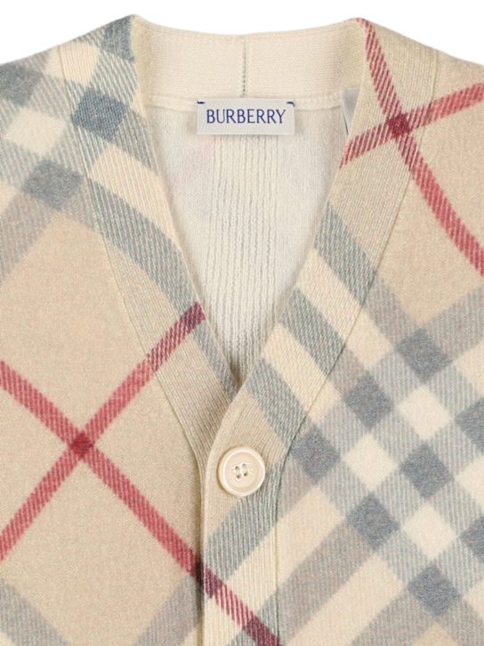 Luisaviaroma Cardigan In Maglia Di Lana Check
