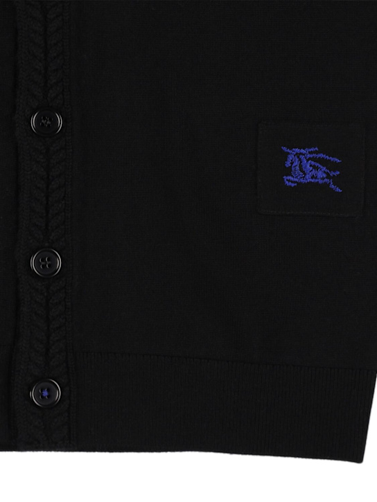 Luisaviaroma Cardigan In Maglia Di Lana Con Logo
