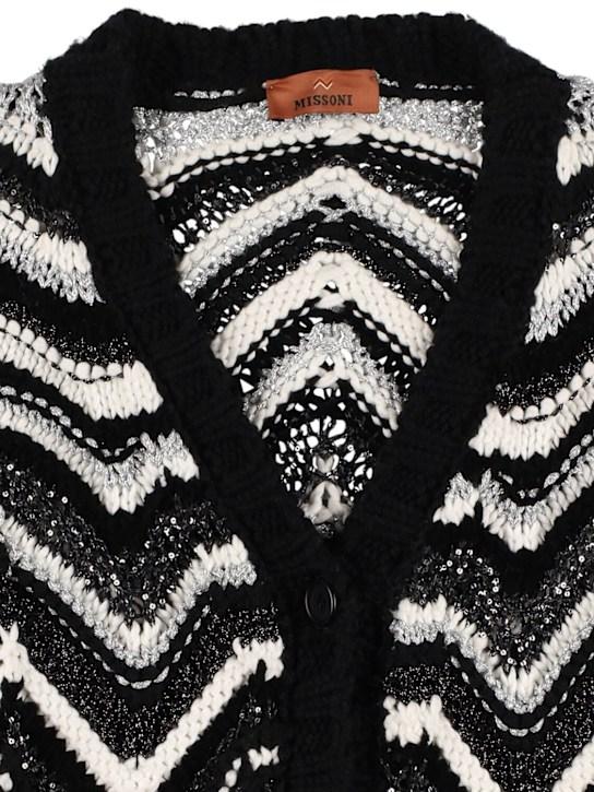 Luisaviaroma Cardigan In Maglia Di Lana Jacquard