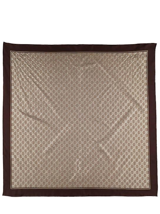 Luisaviaroma Carré foulard GG in seta