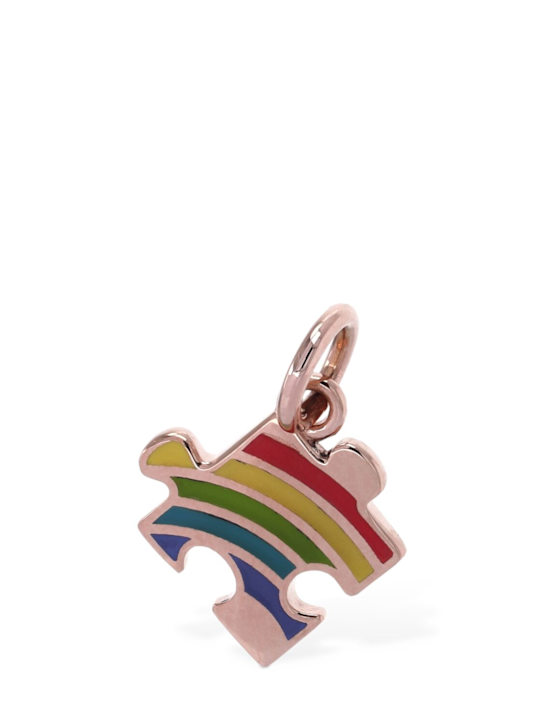 Luisaviaroma Charm Puzzle in oro rosa 9kt smaltato
