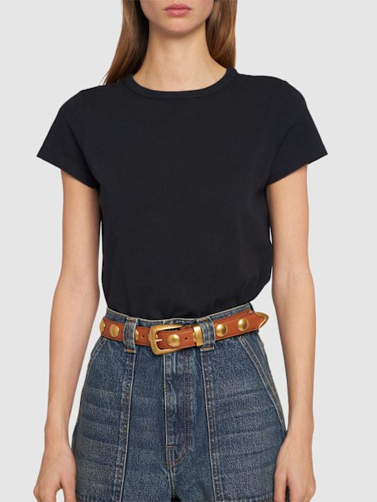 Luisaviaroma Cintura Benny In Pelle Con Borchie