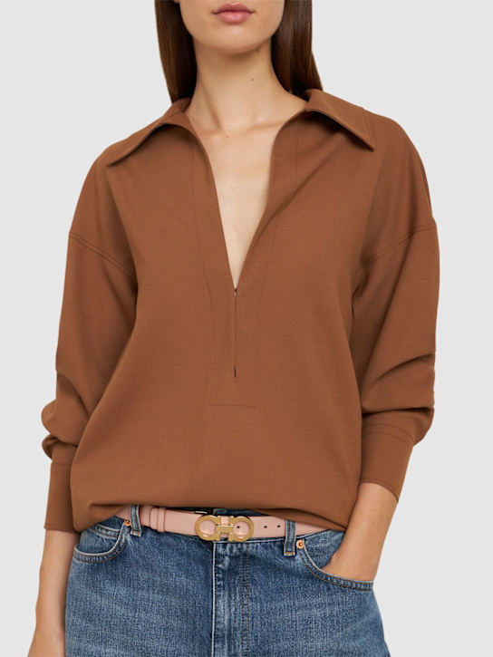 Luisaviaroma Cintura Gancini In Pelle 2.5cm