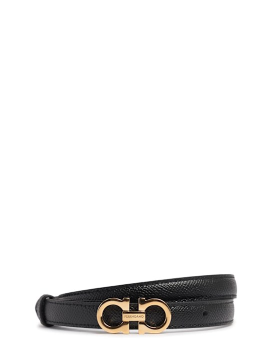 Luisaviaroma Cintura Gancini Score in pelle 15mm