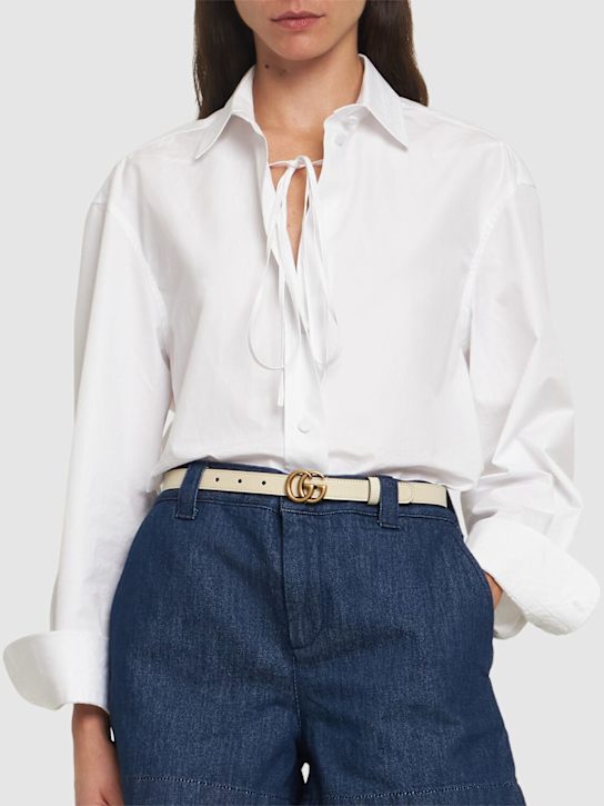 Luisaviaroma Cintura GG Marmont In Pelle 2cm