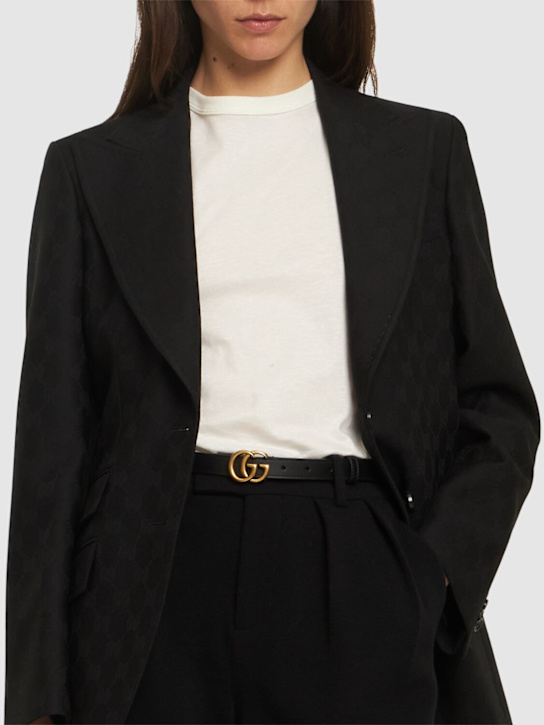 Luisaviaroma Cintura GG Marmont In Pelle 2cm