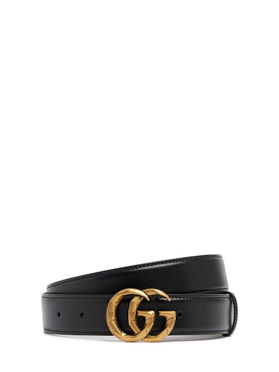 Luisaviaroma Cintura GG Marmont in pelle 3cm