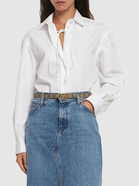 Luisaviaroma Cintura GG Marmont In Tela 20mm