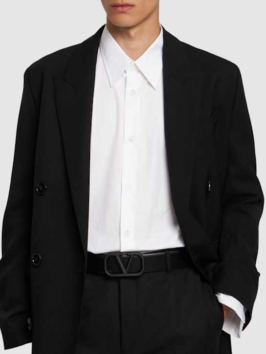 Luisaviaroma Cintura In Pelle Con Fibbia A V 4cm