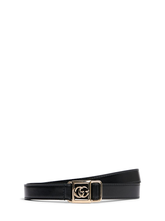 Luisaviaroma Cintura in pelle con fibbia GG 2cm