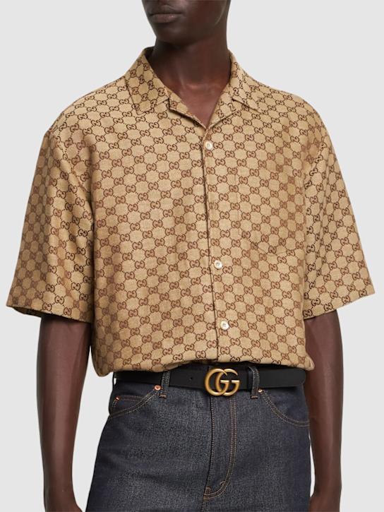 Luisaviaroma Cintura In Pelle Con Fibbia GG 3cm