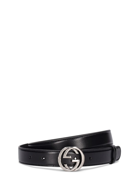 Luisaviaroma Cintura in pelle con GG 25mm