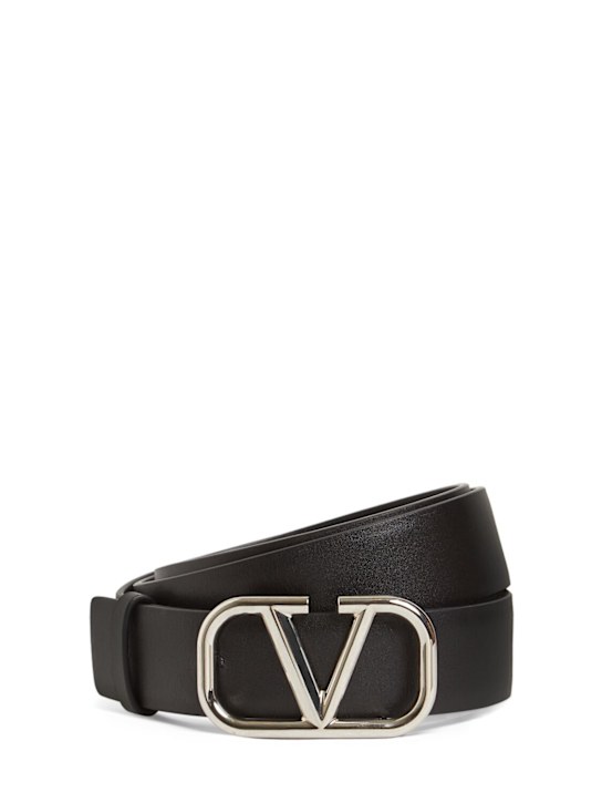 Luisaviaroma Cintura in pelle con logo 30mm