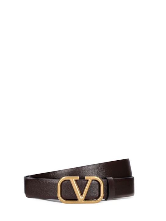 Luisaviaroma Cintura in pelle con logo 30mm
