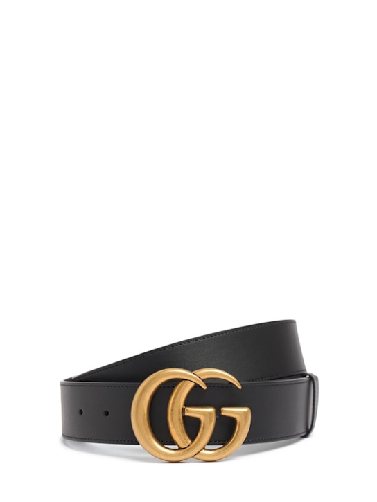 Luisaviaroma Cintura in pelle con logo GG 4cm