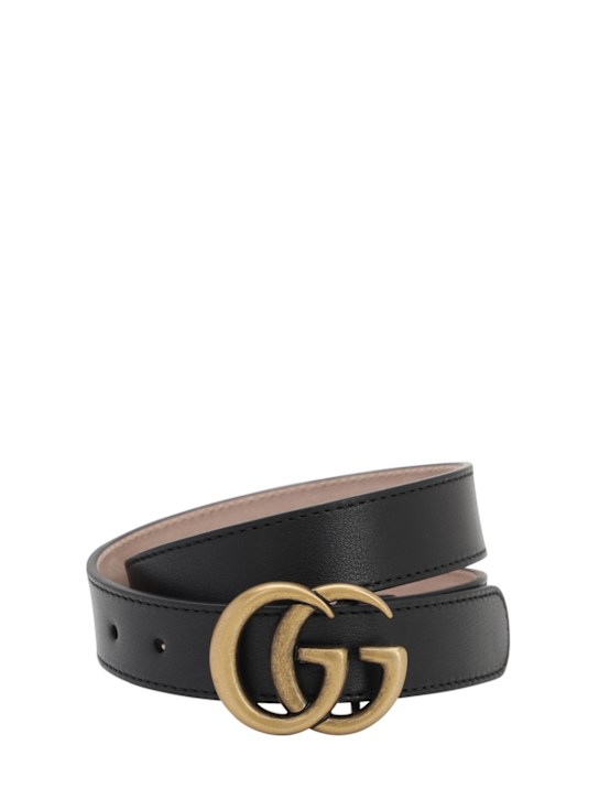 Luisaviaroma Cintura in pelle con logo