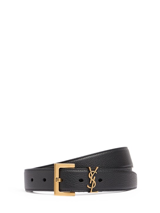 Luisaviaroma Cintura in pelle con logo YSL 3cm